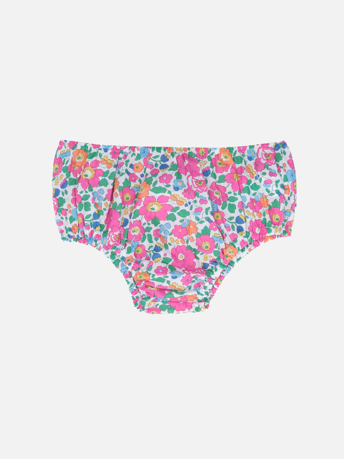 Mc2 Saint Barth Bloomer per neonata Pimmy con stampa Betsy | REALIZZATO CON TESSUTO LIBERTY