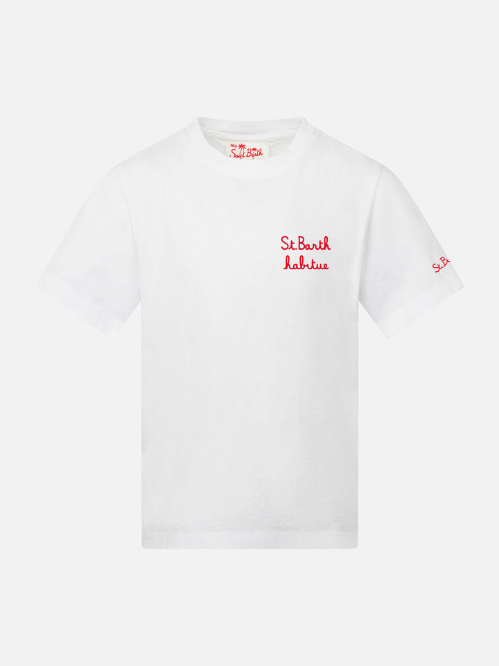 Boy t-shirt with St. Barth habitué embroidery - MC2 Saint Barth