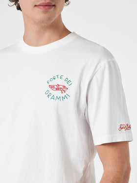 Man classic fit cotton jersey t-shirt Portofino with Forte dei Drammi embroidery | INSULTI LUMINOSI SPECIAL EDITION - MC2 Saint Barth