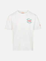 Boy cotton jersey t-shirt Portofino Jr with Forte dei Drammi embroidery  | INSULTI LUMINOSI SPECIAL EDITION