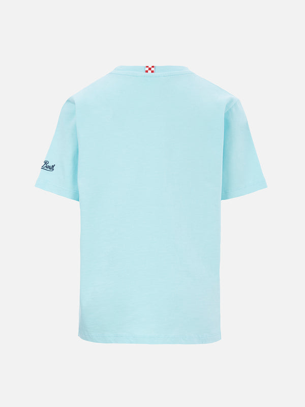 T-shirt bambino in jersey di cotone Portofino Jr con + ricamo Capri - Capricci | EDIZIONE SPECIALE INSULTI LUMINOSI