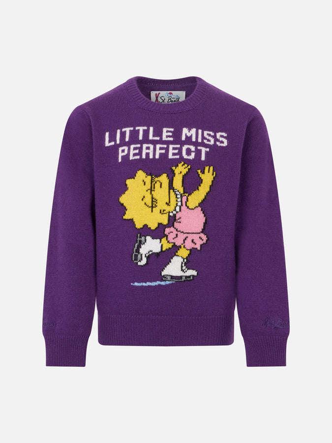 Mc2 Saint Barth Maglia da bambina girocollo con stampa Lisa Simpson | EDIZIONE SPECIALE SIMPSON