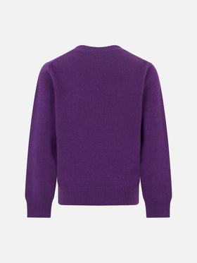 Girl crewneck sweater with Lisa Simpson print | THE SIMPSON SPECIAL EDITION - MC2 Saint Barth