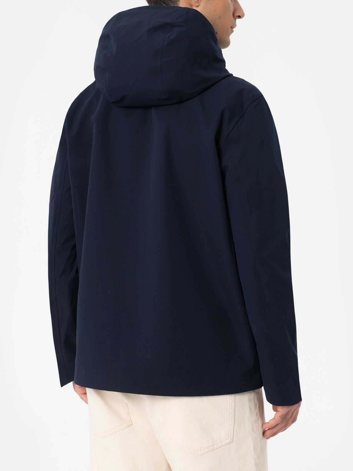Man navy blue 3-layers hooded jacket Parson - MC2 Saint Barth