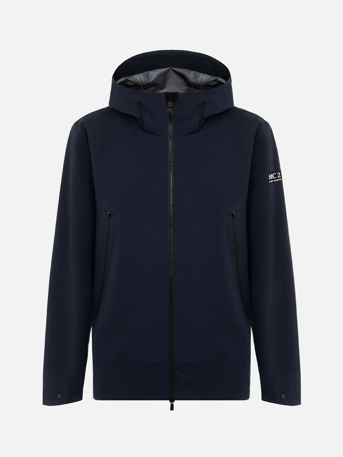 Man navy blue 3-layers hooded jacket Parson - MC2 Saint Barth