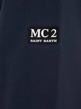 Man navy blue 3-layers hooded jacket Parson - MC2 Saint Barth