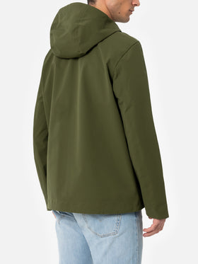 Man military green 3-layers hooded jacket Parson - MC2 Saint Barth