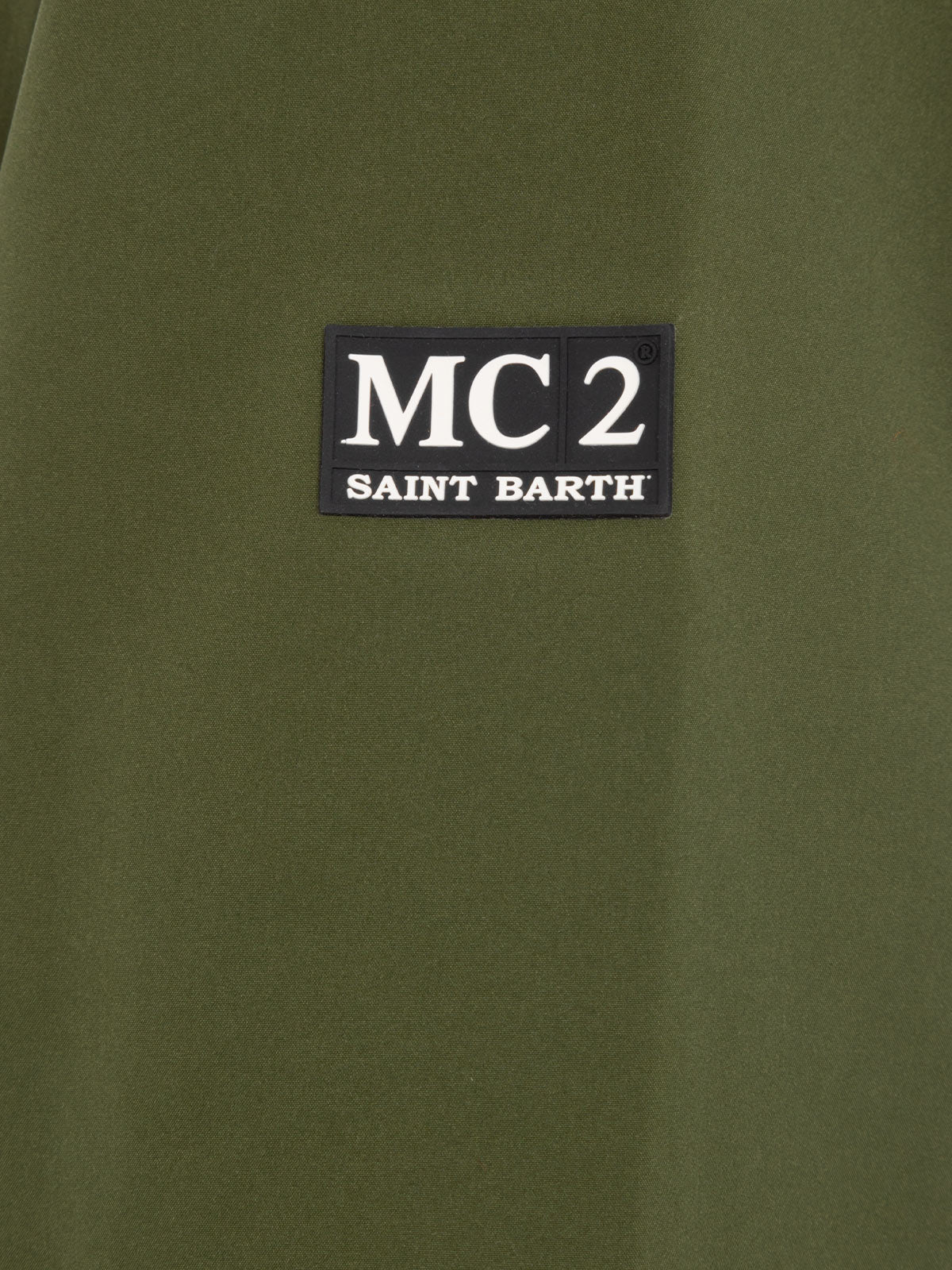 Man military green 3-layers hooded jacket Parson - MC2 Saint Barth