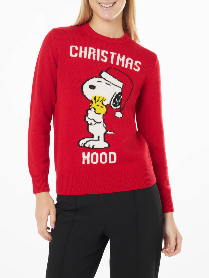 Mc2 Saint Barth Maglia rossa da donna Snoopy Christmas | Edizione speciale Peanuts™