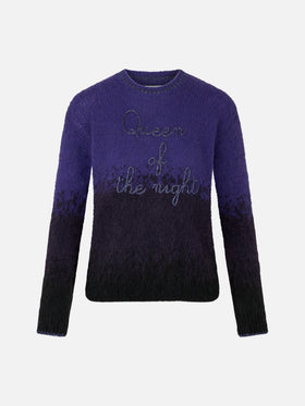 Woman crewneck soft sweater with Queen of the Night embroidery - MC2 Saint Barth