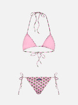 Gesmokter Damen-Triangel-Bikini mit Stickerei Ria Marielle