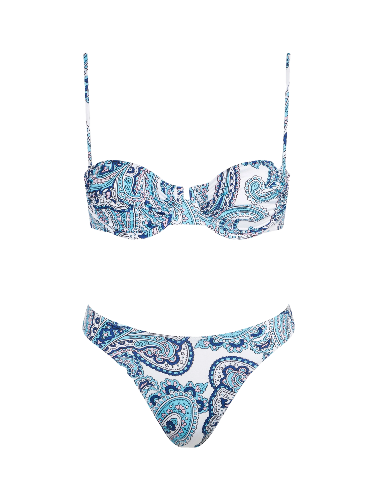 Woman underwired bralette bikini with paisley print - MC2 Saint Barth