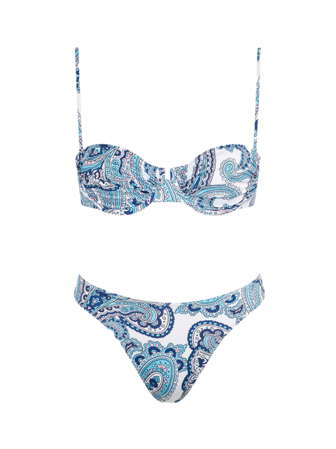 Woman underwired bralette bikini with paisley print - MC2 Saint Barth