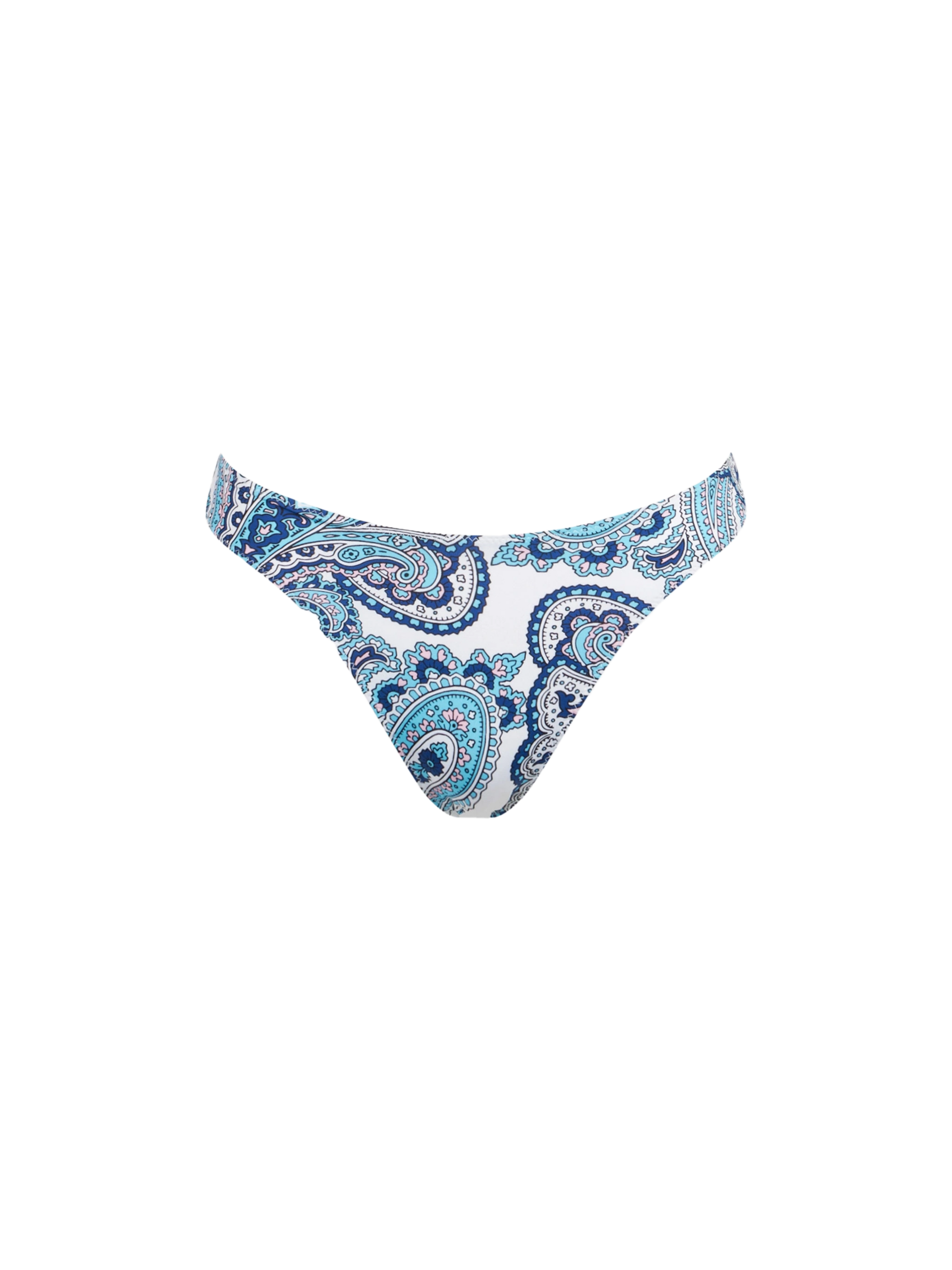 Woman cheeky swim briefs with paisley print - MC2 Saint Barth