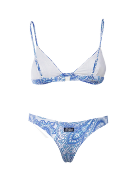 Woman paisley triangle bikini Rylie Naomi