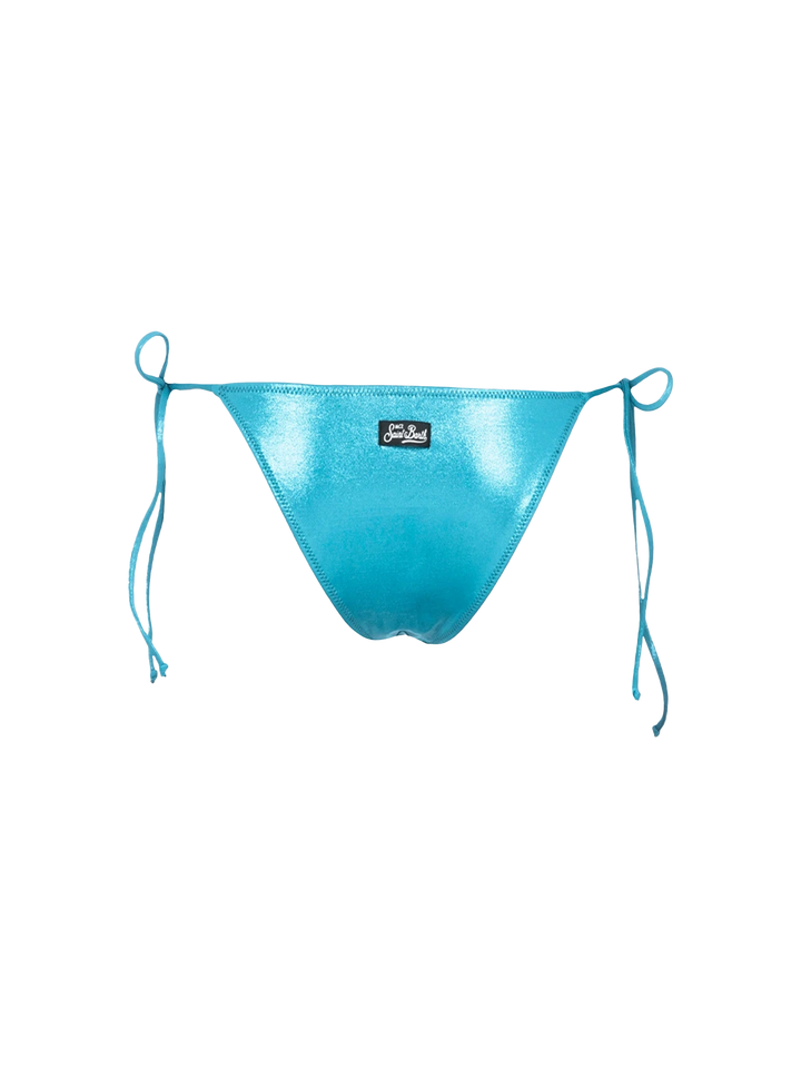 Woman lamina teal classic swim briefs Marielle - MC2 Saint Barth