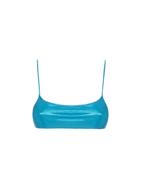 Woman lamina teal bralette Sadie - MC2 Saint Barth