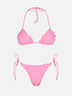 Sagittarius Miami classic triangle bikini animalier embossed