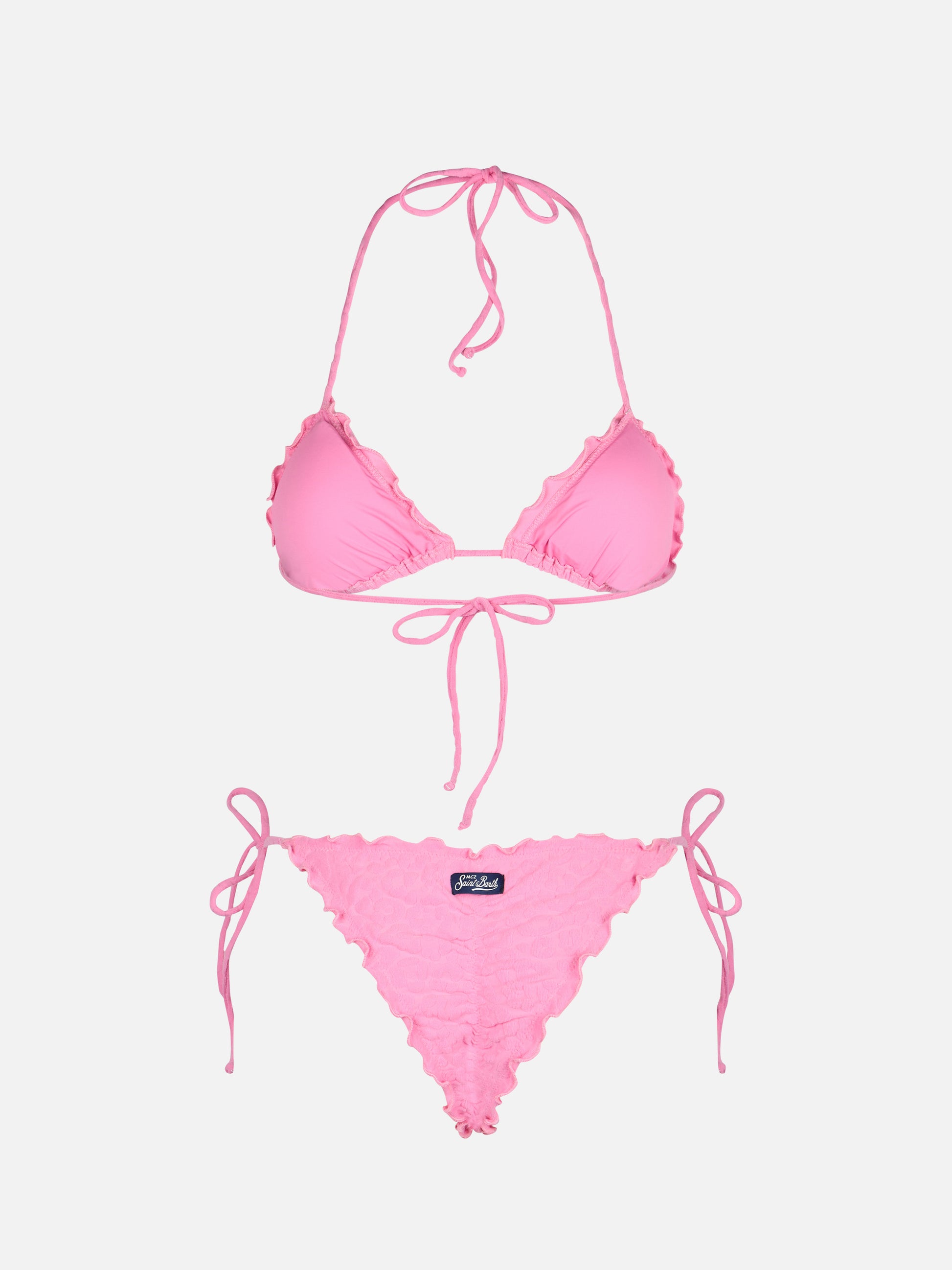 Miami animalier embossed cheeky swim briefs - Sagittarius animalier embossed classic triangle top - MC2 Saint Barth