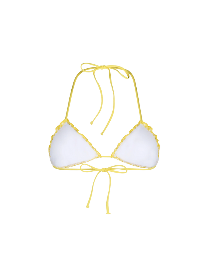 Woman seersucker classic triangle beach top Sagittarius - MC2 Saint Barth