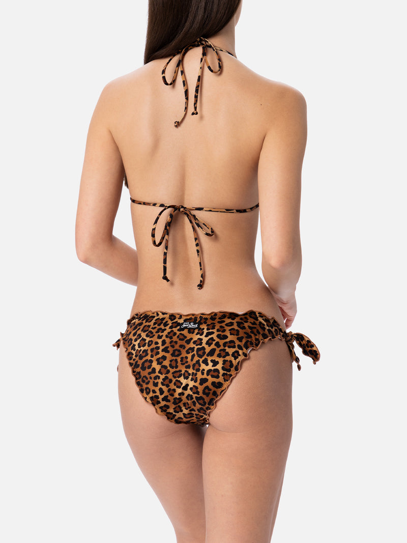 Klassischer Damen-Triangel-Bikini mit Animalier-Motiv Sarius