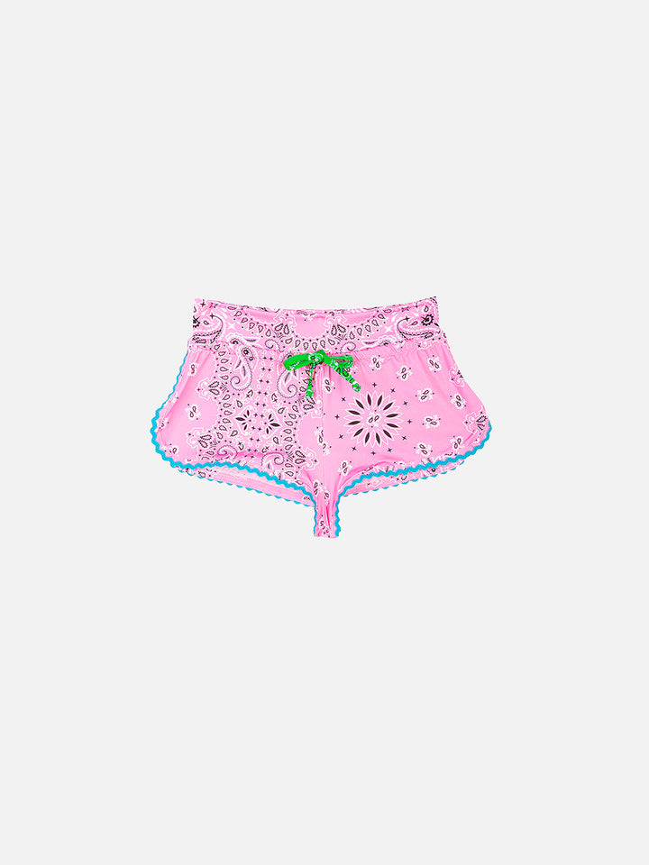 Bandanna print girl beach shorts - MC2 Saint Barth