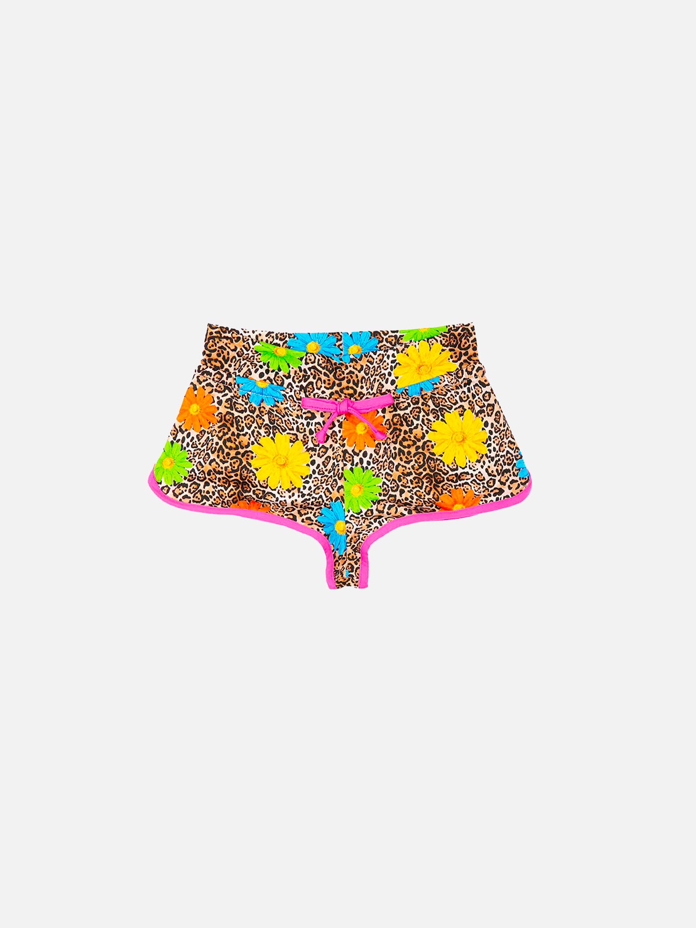 Girl beach shorts with daisy smile print - MC2 Saint Barth