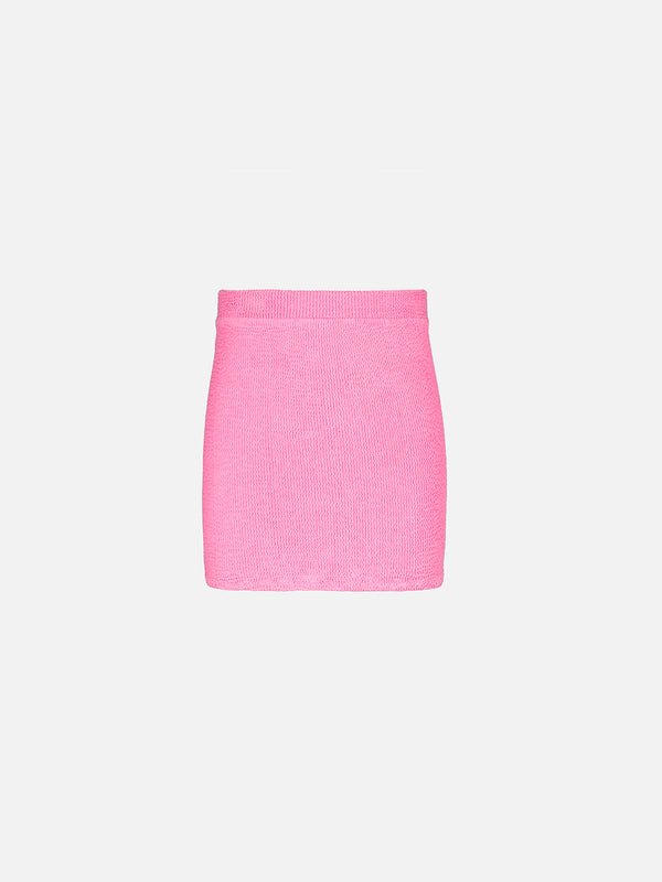 Girl crinkle pink skirt
