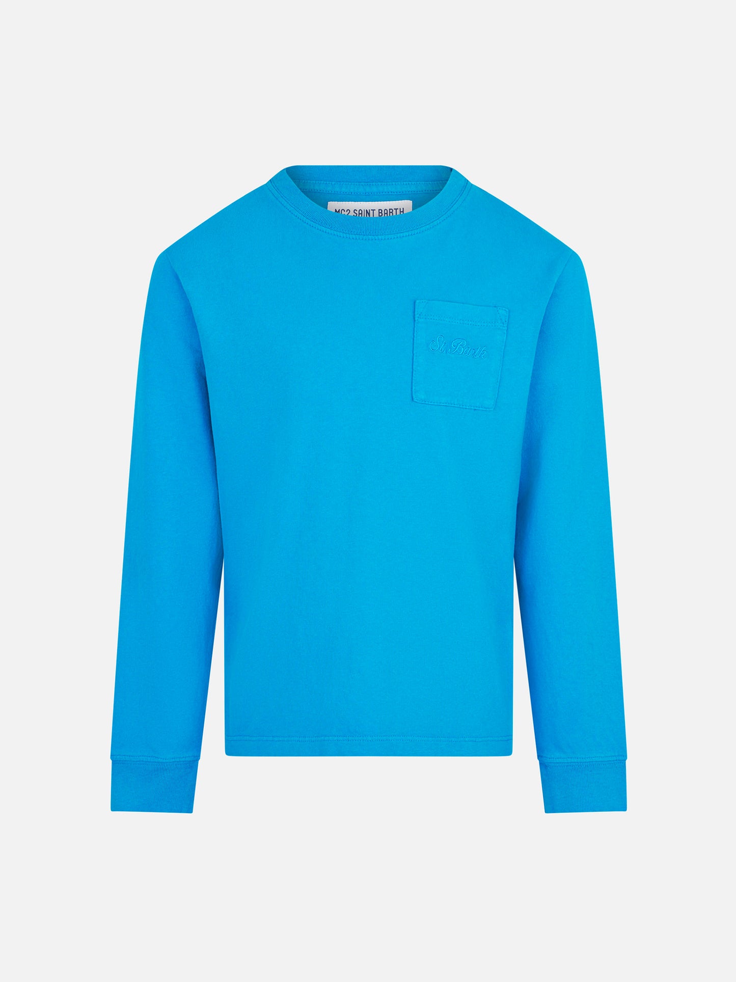Boy heavy cotton bluette t-shirt - MC2 Saint Barth