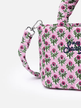 Pink flower quilted Soft Tote Mini bag - MC2 Saint Barth