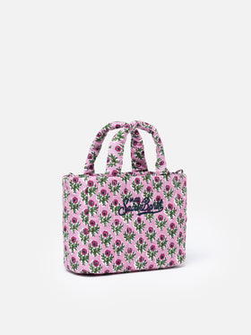 Pink flower quilted Soft Tote Mini bag - MC2 Saint Barth