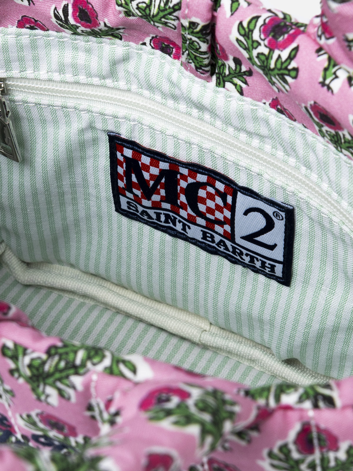 Pink flower quilted Soft Tote Mini bag - MC2 Saint Barth