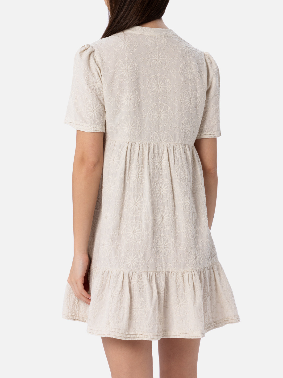 Woman Sangallo lace cotton short dress Siara - MC2 Saint Barth