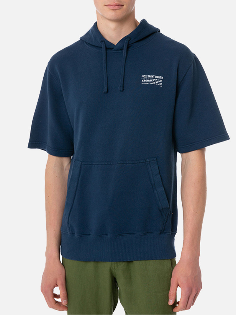 Man short sleeve hoodie