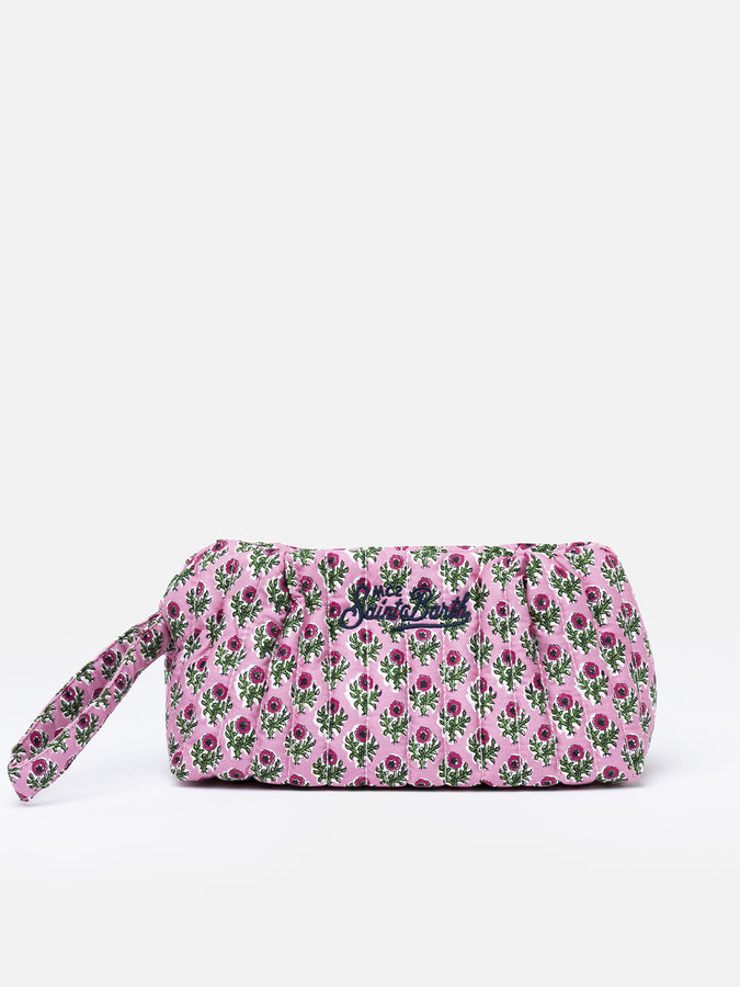 Mc2 Saint Barth Pochette piccola trapuntata con patch floreale