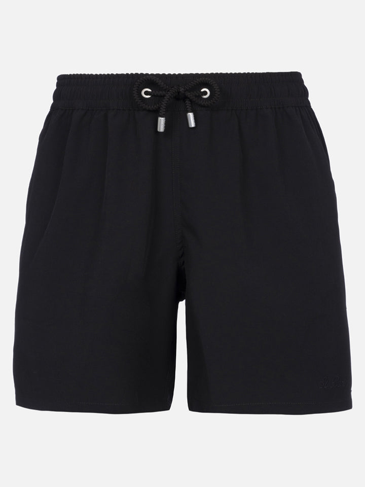 Schwarze, klassische Stretch-Komfort-Badeshorts