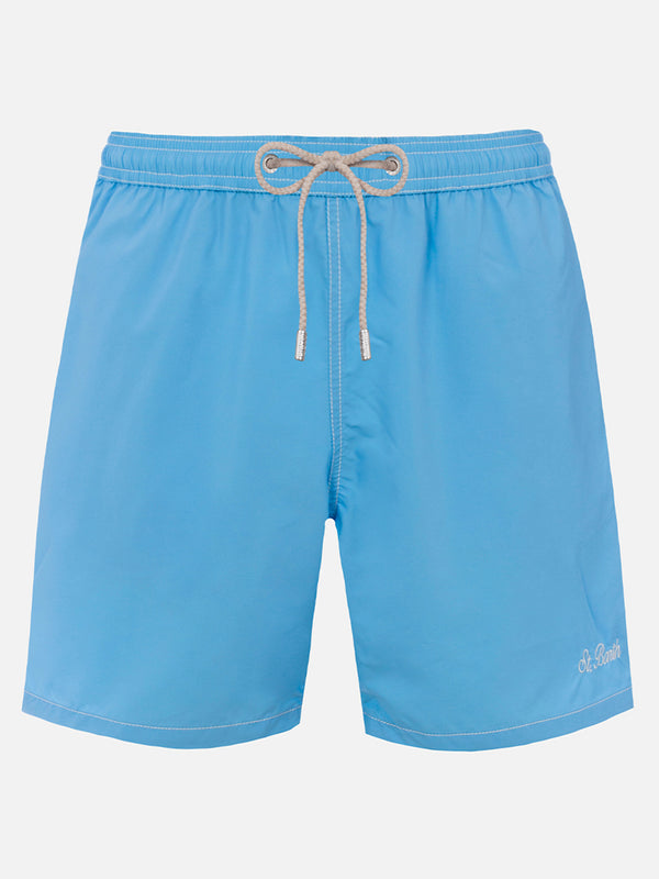 Man sky blue mid-length swim shorts Patmos