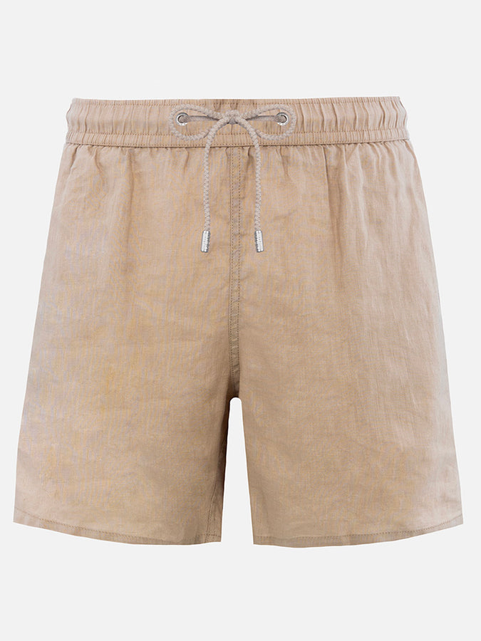 Mc2 Saint Barth Costume da bagno uomo media lunghezza Gustavia in lino beige