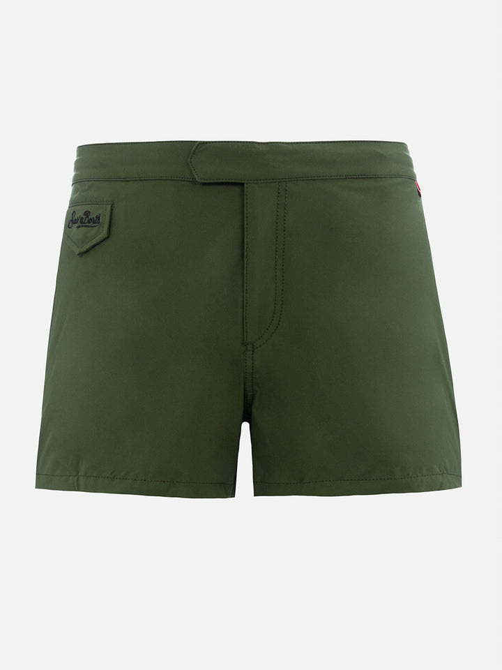 Man military green fitted cut swim shorts Harrys - MC2 Saint Barth