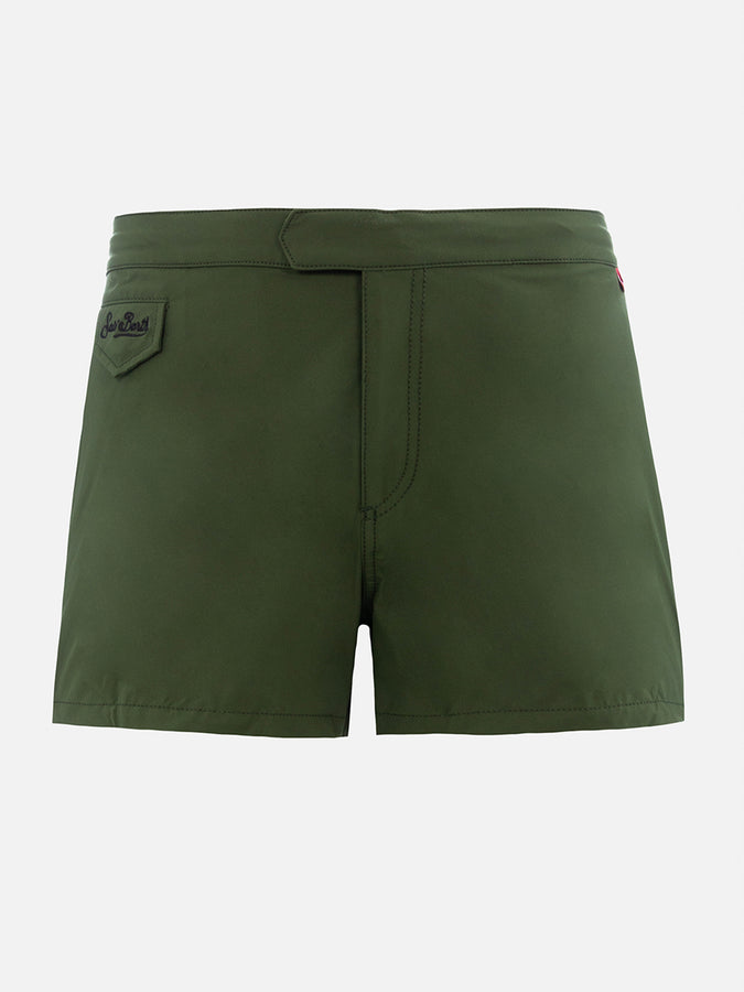 Mc2 Saint Barth Man military green fitted cut swim shorts Harrys