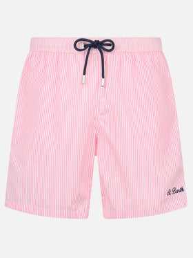 Man seersucker striped swim shorts Patmos