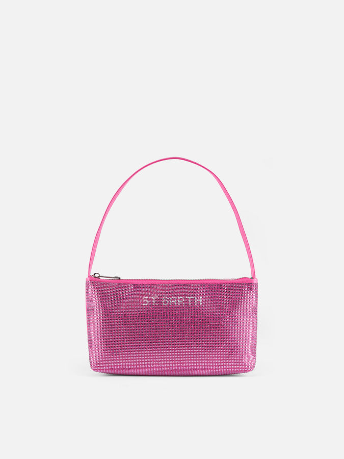 Mc2 Saint Barth Borsa mini con strass fucsia