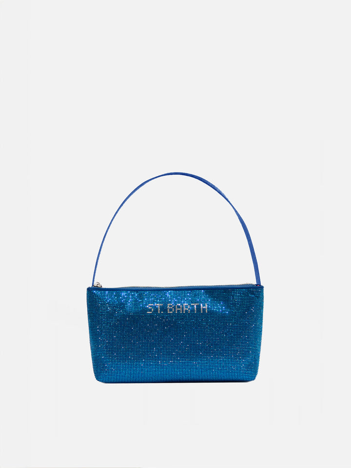 Mini bag with bluette rhinestones - MC2 Saint Barth