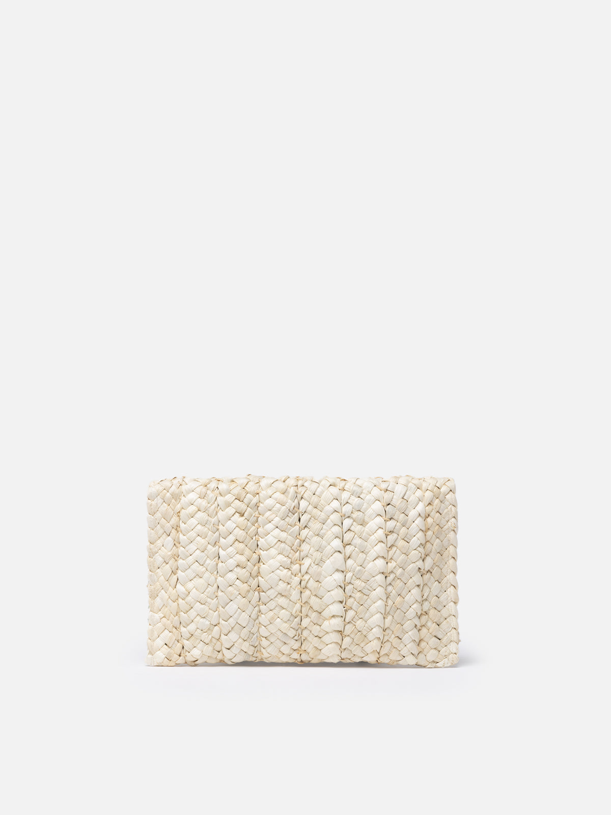 Clutch Envelope de paja con bordado Saint Barth 