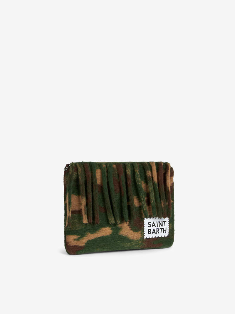 Pouch a tracolla coperta Parisienne con stampa camouflage