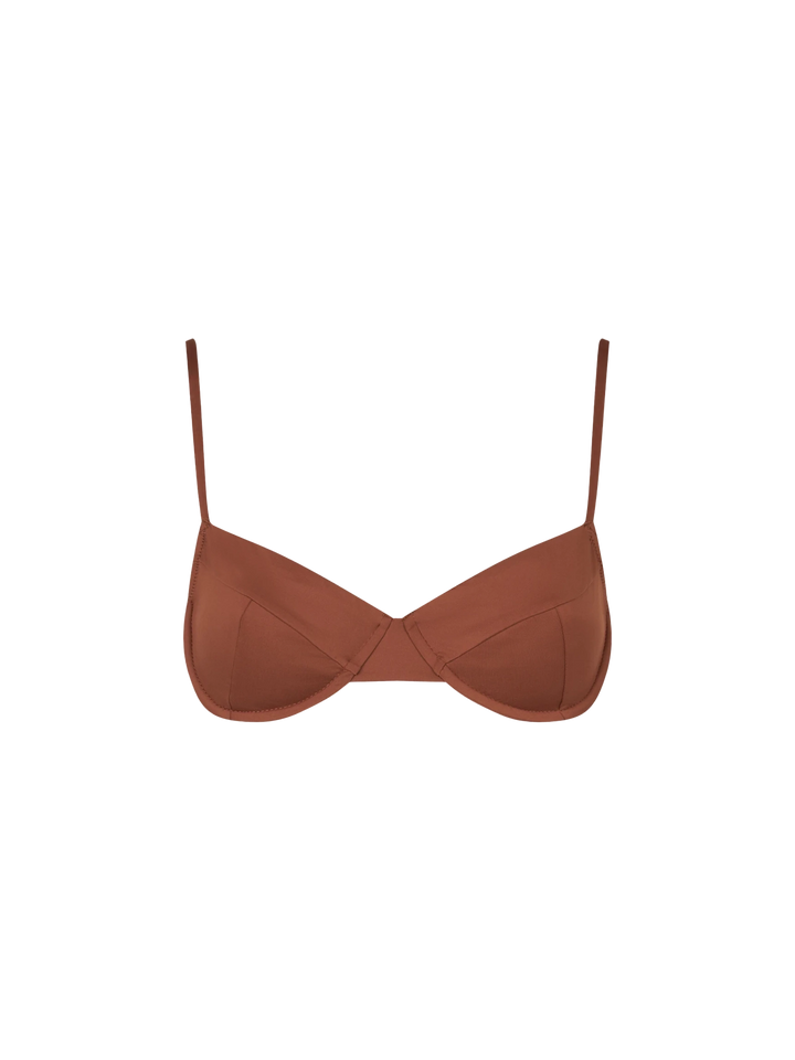 Woman brown underwired bralette swimsuit - MC2 Saint Barth