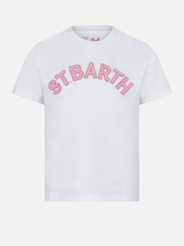 Mädchen-T-Shirt mit St. Barth-Aufnähern