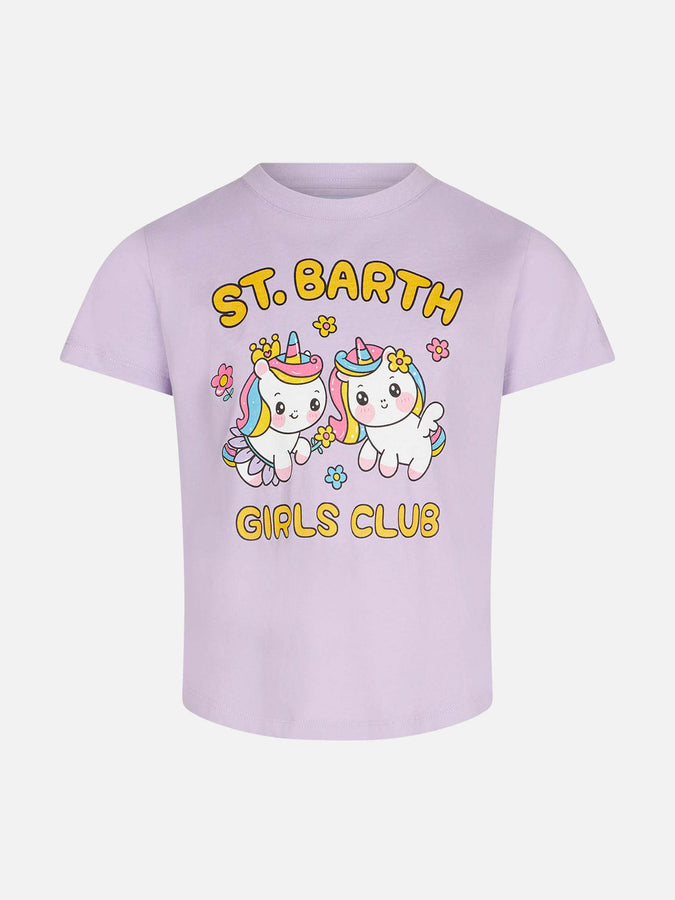 Mc2 Saint Barth T-shirt da bambina con stampa St. Barth Girls Club e unicorni