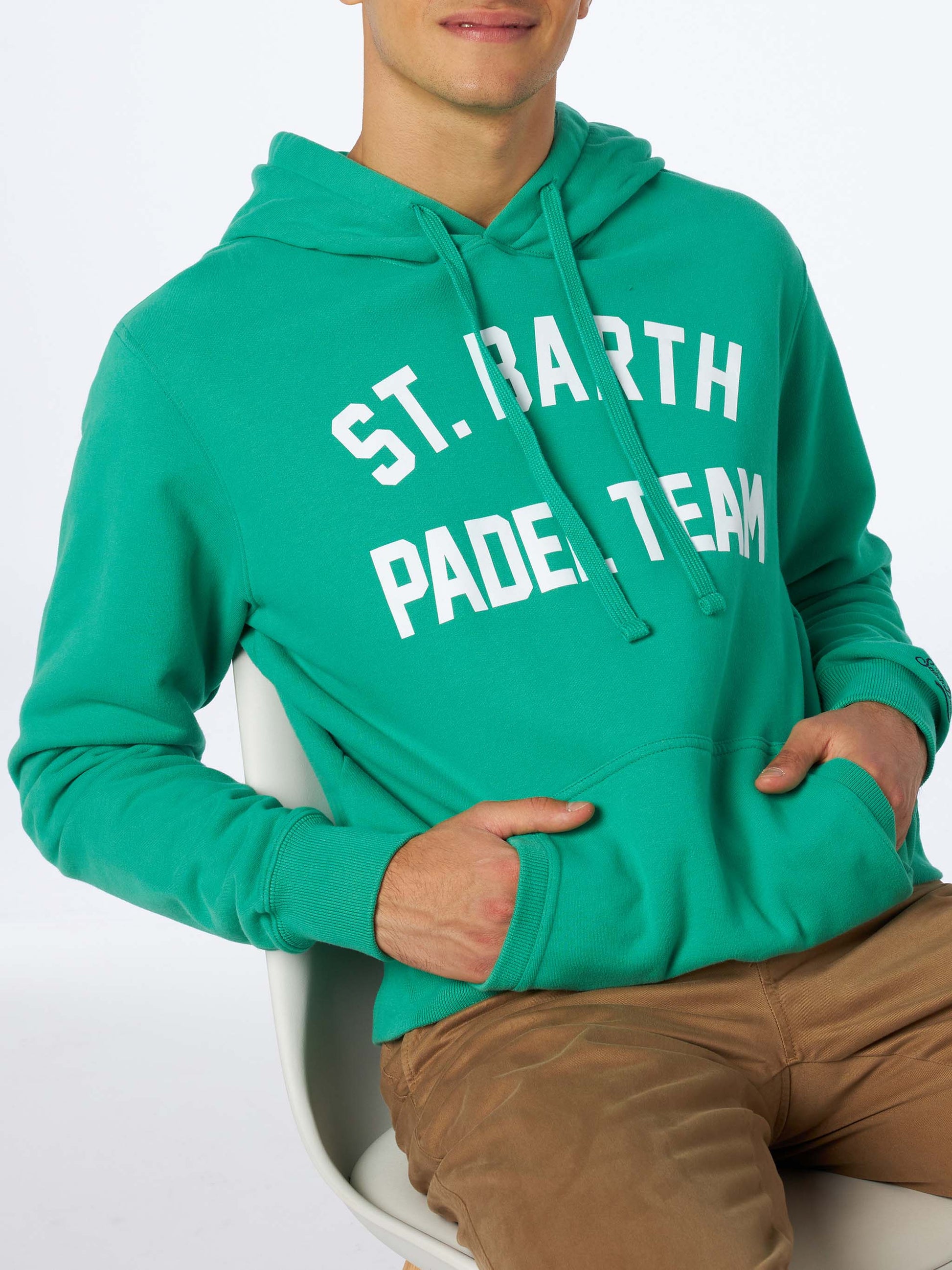 Cotton hoodie with St. Barth Padel Team print - MC2 Saint Barth