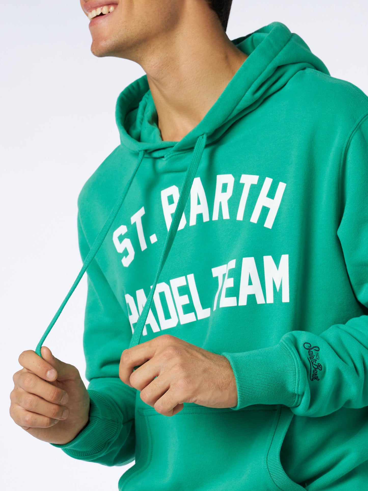 Cotton hoodie with St. Barth Padel Team print - MC2 Saint Barth